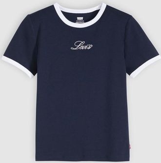 Levi's Camiseta Graphic Rickie - Mujer - L - Azul / Navy Blazer / Bright White