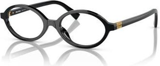 Miu Miu 50mm Oval optical glasses in Black at Nordstrom