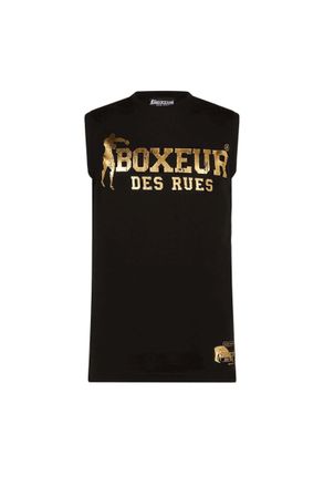 Boxeur Des Rues Kurzarmshirt BOXEUR DES RUES BOXEUR DES RUES Top Basic Printed Tank, Herren, Gr. M, schwarz, Obermaterial: 95% Baumwolle CO. 5% Elasthan EL., Shirts K