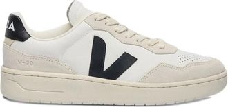 Veja V-90 Leather Sneaker - Heren - Sneakers - Wit - 38 EU - Katoen - Schoenen