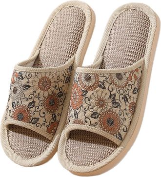 Generic Slippers Women Women And Men Non Slip Indoor Open Toe Home Couple Cozy Clogs Bedroom Breathable Shoes Hotel Linen Design For Summer Cozy Slippers For 