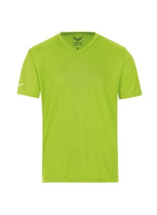 Trigema T-Shirt TRIGEMA TRIGEMA V-Shirt COOLMAX, Herren, Gr. 4XL, gelb (lemon), 100% Polyester (recycelt), Shirts T-Shirt
