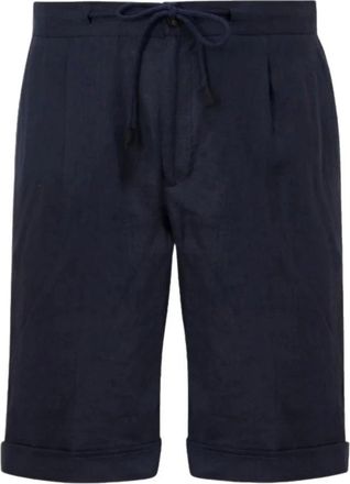 Gran Sasso Linnen Shorts - Heren - Korte Broeken - Blauw - 2XL - Linnen - Korte Broeken