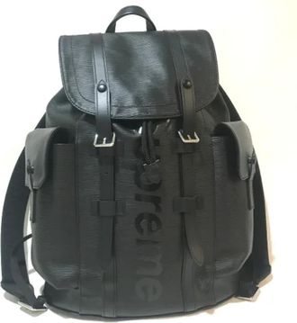 Louis Vuitton Tweedehands leren schoudertassen - Heren - Vintage Rugzakken - Zwart - ONE Size - Leer - Vintage