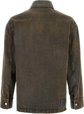 Fendi Mens Denim Jacket Brown Cotton