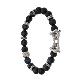 Ferragamo Round Bead Gancini Bracelet - Heren - Armbanden - Blauw - ONE Size - Accessoires