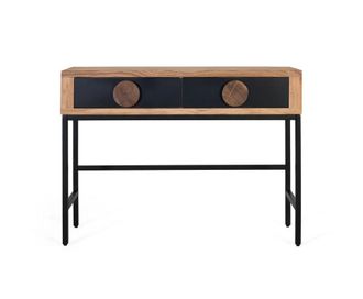 Giner&Colomer Consola de madera de acacia 110 cm estilo r&uacute;stico contempor&aacute;neo