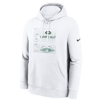 Nike New York Jets White Out Nike Mens NFL Pullover Hoodie in White | NKDK10A72-X4F
