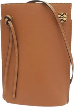 Loewe Pre-owned Cross Body Bags, female, Brown, Size: ONE SIZE Pre-owned Shoulder Bag