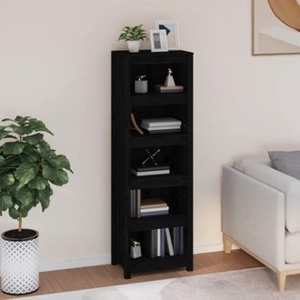 vidaXL Vidaxl - Estanter&iacute;a Madera Maciza De Pino Negra 50x35x154 Cm