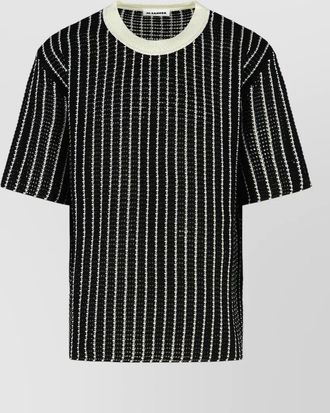 Jil Sander cotton crochet t-shirt