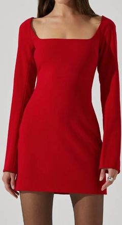 Astr Label Calanthe Dress In Red