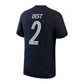 Nike Sergi&ntilde;o Dest USMNT 2026 Match Away Nike Mens Aero-FIT Soccer Jersey in Blue | NN203993617-USM