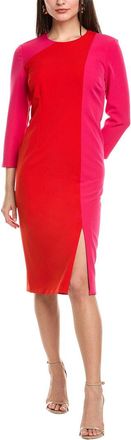 Anne Klein Fitted Colorblocked Midi Dress