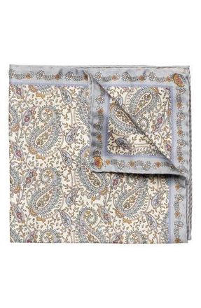 Eton Paisley Silk Pocket Square in Lt/Pastel Blue at Nordstrom Rack