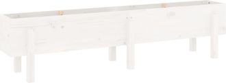 vidaXL Vidaxl - Arriate Elevado De Jard&iacute;n Madera Maciza Pino Blanco 160x30x38cm
