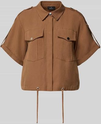 Monari Hemdbluse aus Lyocell-Leinen-Mix in Cognac, Gr&ouml;&szlig;e 36