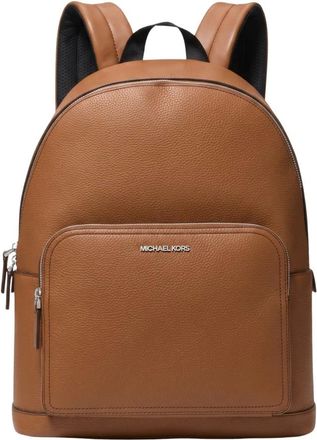 Michael Kors Cooper Rugged Leren Commuter Rugzak - Heren - Tassen - Bruin - Maat: ONE Size Katoen