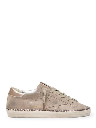 Golden Goose Soft Suede Low-Top Sneakers with Tonal Star Accent