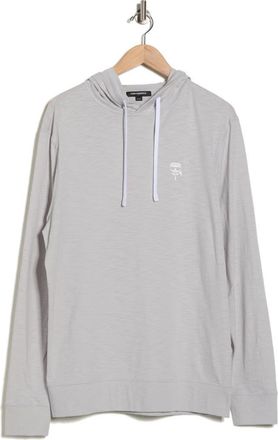 Karl Lagerfeld Slub Hoodie in Light Grey at Nordstrom Rack, Size X-Large