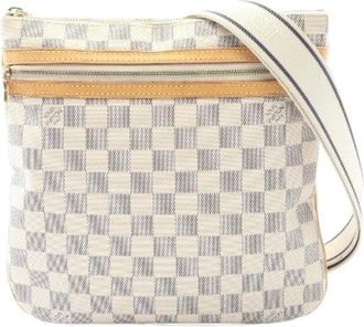 Louis Vuitton Pre-owned Cross Body Bags, female, White, Size: ONE SIZE Pre-owned Pochette Bosphore Damier Azur Shoulder Bag