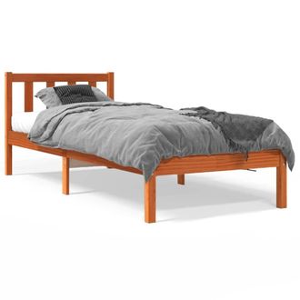 Berkfield Home Bed Frame without Mattress Wax Brown 90x190 cm Single Solid Wood Pine