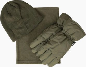Mountain Warehouse Mens Mountain Warehouse Mens Hat Gloves And Scarf Set - Green - Size: XL