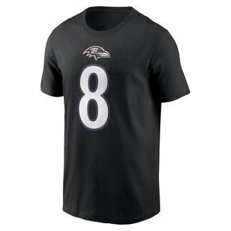 Nike Lamar Jackson Baltimore Ravens Nike Mens NFL T-Shirt in Black | N19900A8GF-Z90