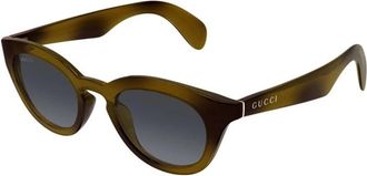 Gucci Round Frame Zonnebrillen - Heren - Zonnebrillen - Bruin - 47 MM - Accessoires