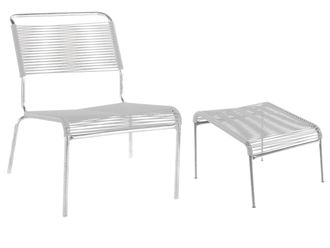 Schubiger M&ouml;bel Spaghetti-Lounger + Hocker S&auml;ntis