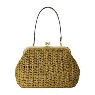Coach Handbags, female, Green, Size: ONE SIZE Kisslock Frame Bag 27