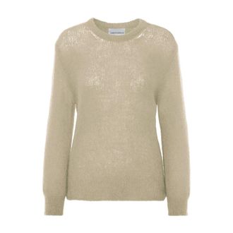 Americandreams Mari Oversized Gebreide Pullover - Dames - Ronde hals truien - Beige - ONE Size - Wol - Truien & Vesten