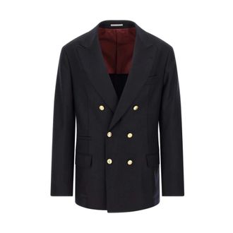 Brunello Cucinelli Blazer doppiopetto - male - Brunello Cucinelli - Blazers - Blue - XL - Jackets