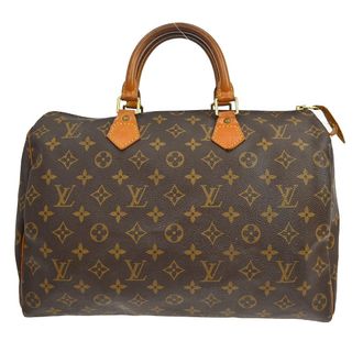 Louis Vuitton Speedy Handbag Monogram Canvas Brown Canvas Handbag (Pre-Owned)