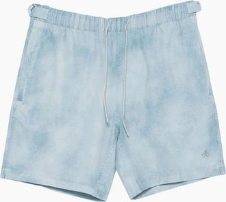 Moose Knuckles Mens Nylon Metal Logo Blue Hide & Swim Shorts - Size: 35/34/32