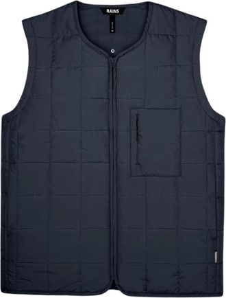 Rains Jassen, Dames, Blauw, M, Stijlvolle Navy Liner Vest