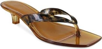 Christian Siriano Yash Kitten Heel Sandal in Brown Tortoise at Nordstrom, Size 10