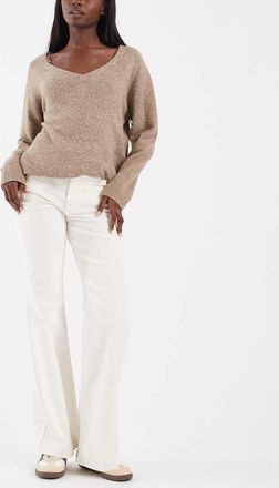 Levi's jeans flare in denim bianco a vita alta