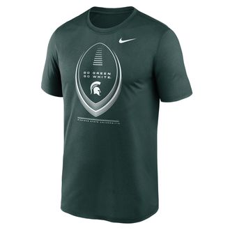 Nike Michigan State Primetime Football Icon Legend Nike Mens Dri-FIT College T-Shirt in Green | NKGK3EYMST-3BJ