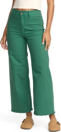 Billabong Free Fall Stretch Crop Wide Leg Pants in Evergreen at Nordstrom, Size 28