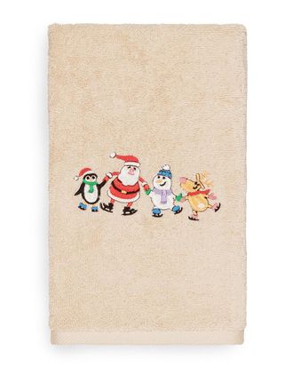 Linum Home Textiles Christmas Skating Party Hand Towel