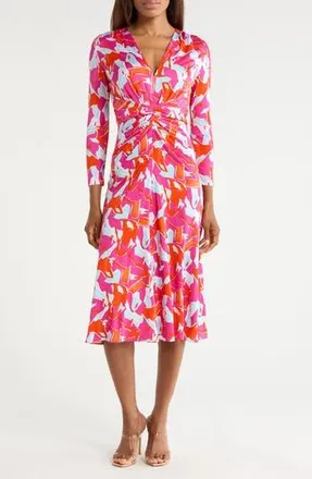 Diane Von F&uuml;rstenberg Jerome Dress in Island Camo Small Pink at Nordstrom Rack, Size Xx-Small