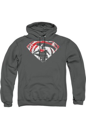Gildan Batman V Superman Super Splatter Logo Adult Pull Over Hoodie / Hooded Sweatshirt