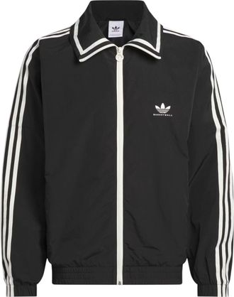 adidas Basketball Shell Jacket Loose Fit Asia Sizing Black JD5197