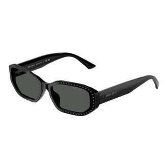Jimmy Choo London Stijlvolle zonnebril - Dames - Zonnebrillen - Zwart - 56 MM - Accessoires