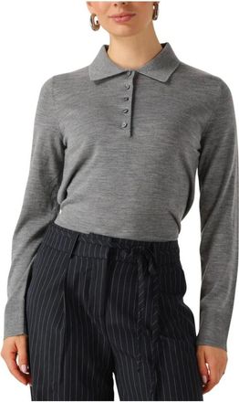 Selected Dames, Tops, Grijs, Maat: XL Wol