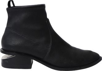 Alexander Wang Kori Cutout Ankle Boots In Black Leather