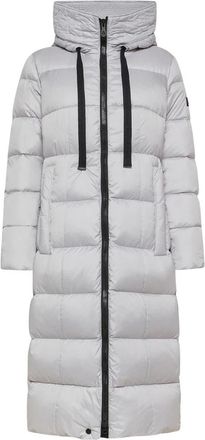 Peuterey Hooded Lange Pufferjas - Dames - Parka Jassen - Grijs - 2XL - Polyester - Jassen