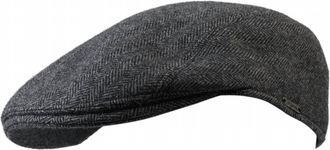 Wigens Mens Ivy Herringbone Archive Line Cap In Grey