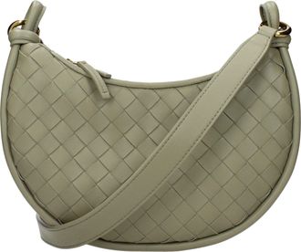 Bottega Veneta Damens Gr&uuml;ne Leder-Umh&auml;ngetaschen